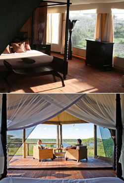 Luxury tented accommodation with private ensuite facilities