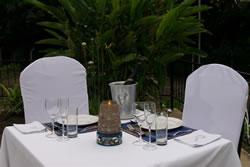 Dining outdoors at Olasiti Lodge