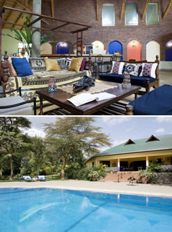 Olasiti Lodge lounge and pool areas