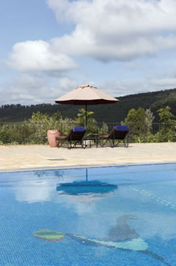 View from the pool at Tloma Lodge